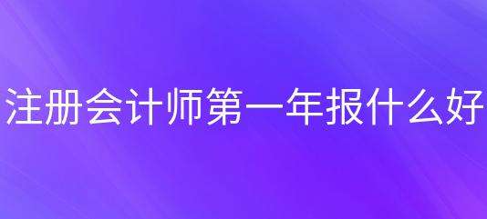 注冊會計師第一年報考什么科目好