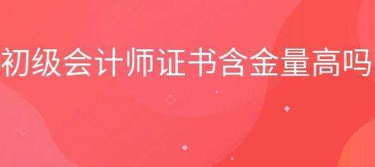 報考初級會計師含金量高不高